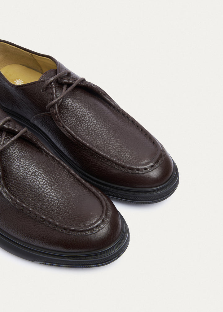 Moc-Toe Lace-Up - Textured Brown