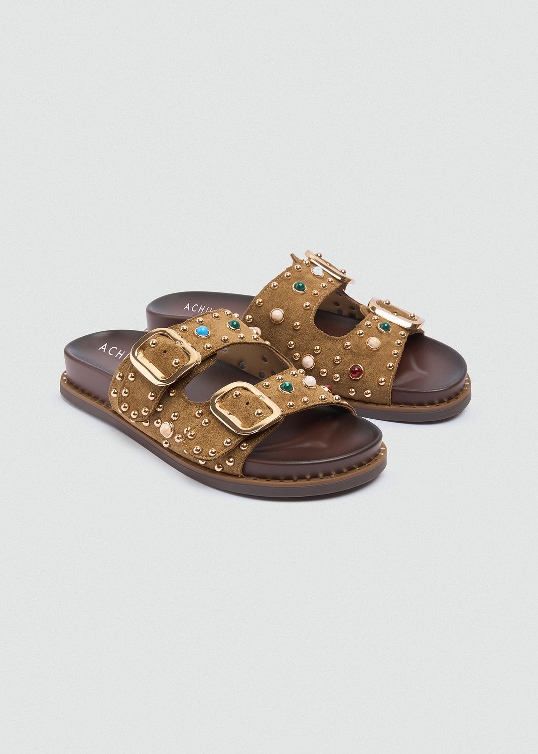 Studded Sandals - Café