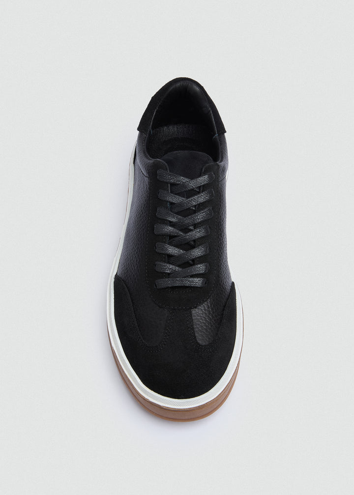 Retro Suede Sneaker - Textured Suede Black
