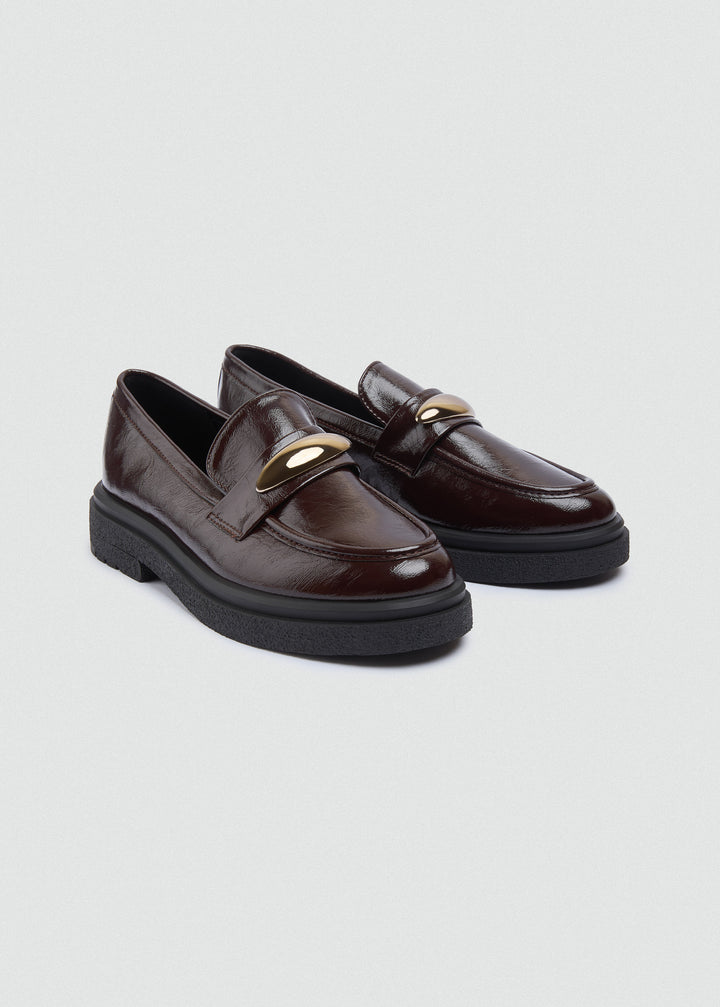 Platform Horsebit Loafers - Brown