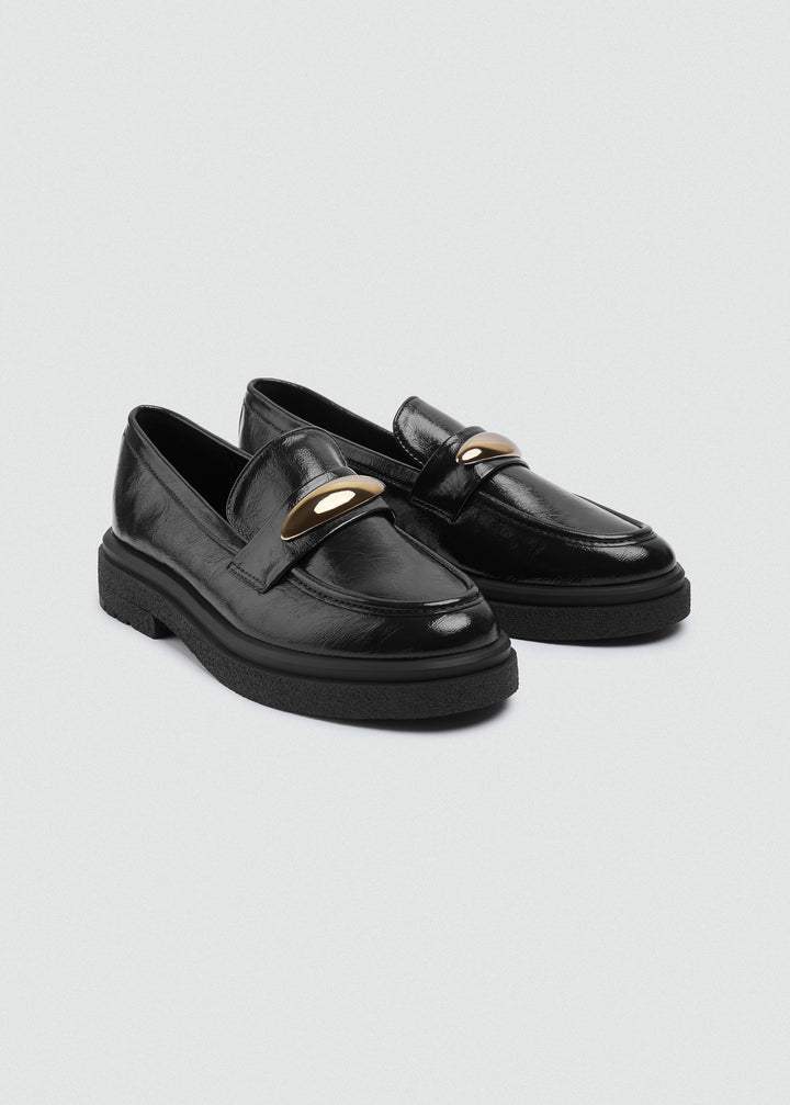 Platform Horsebit Loafers - Black