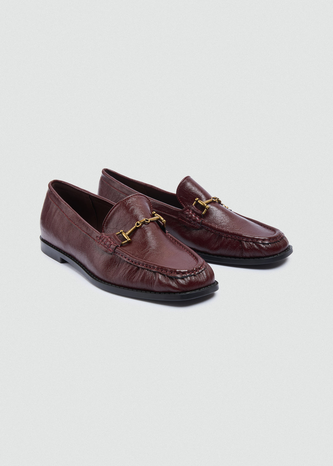 Smooth Horsebit Loafers - Maroon