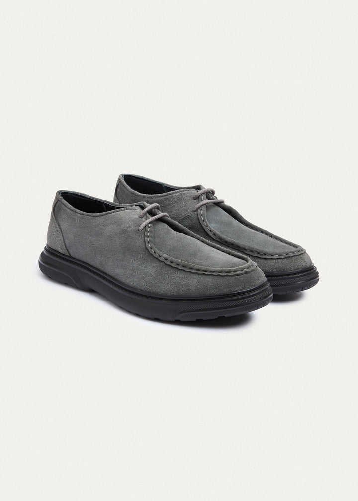 Moc-Toe Lace-Up - Suede Gray