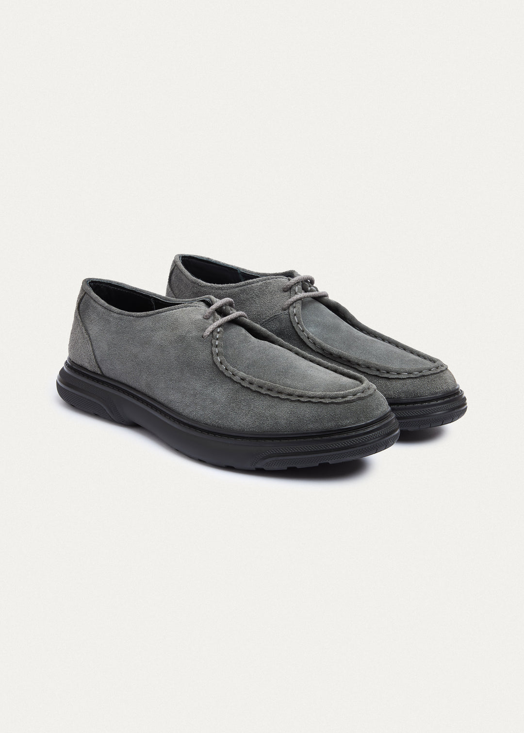 Moc-Toe Lace-Up - Suede Gray