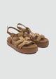Chunky Gold-Tone Sandal - Café