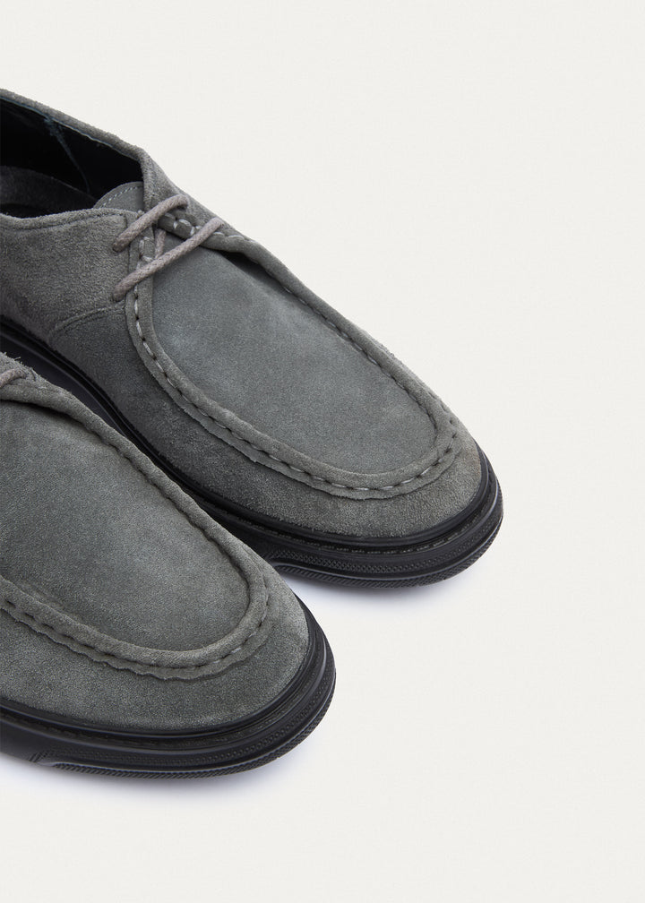 Moc-Toe Lace-Up - Suede Gray