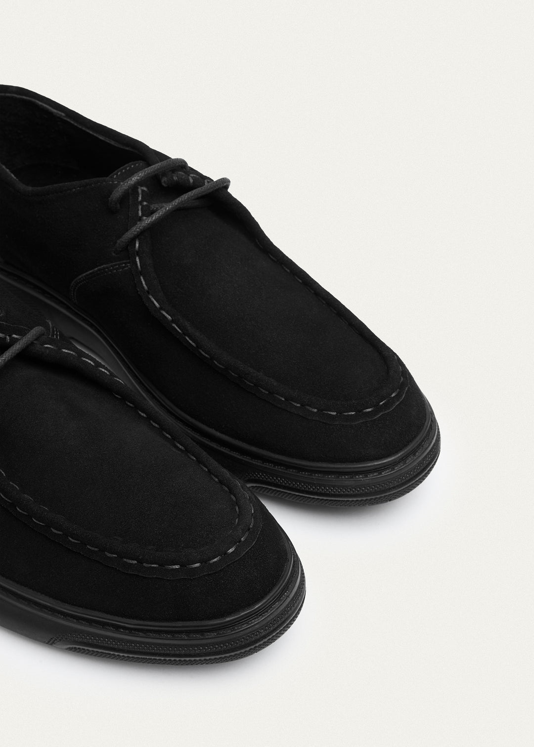 Moc-Toe Lace-Up - Suede Black