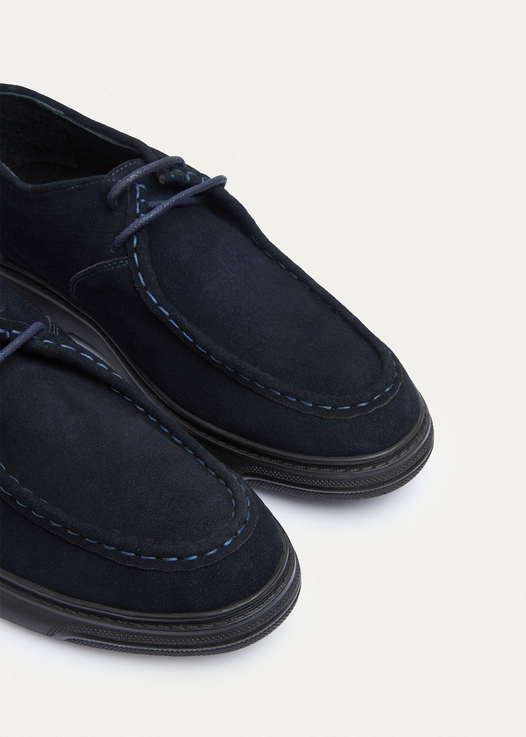 Moc-Toe Lace-Up - Suede Navy Blue