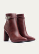 Allure Heeled Ankle Boots | Burgundy
