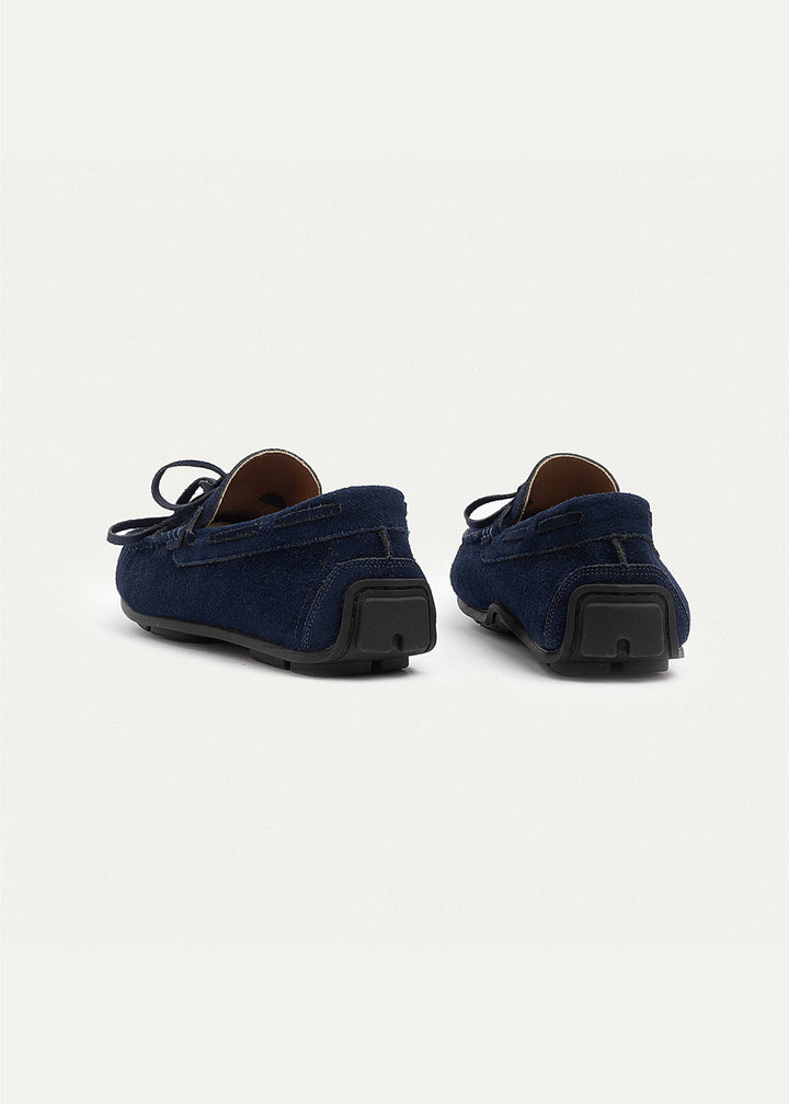 Harbor Classic Men’s Leather Boat Shoes | Suede DarkBlue