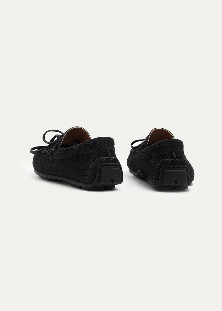 Harbor Classic Men’s Leather Boat Shoes | Suede Black