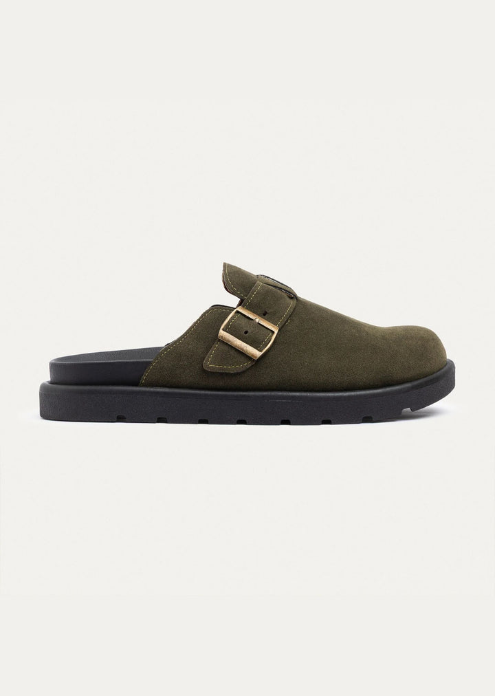 Classic Buckle Clogs | Olive