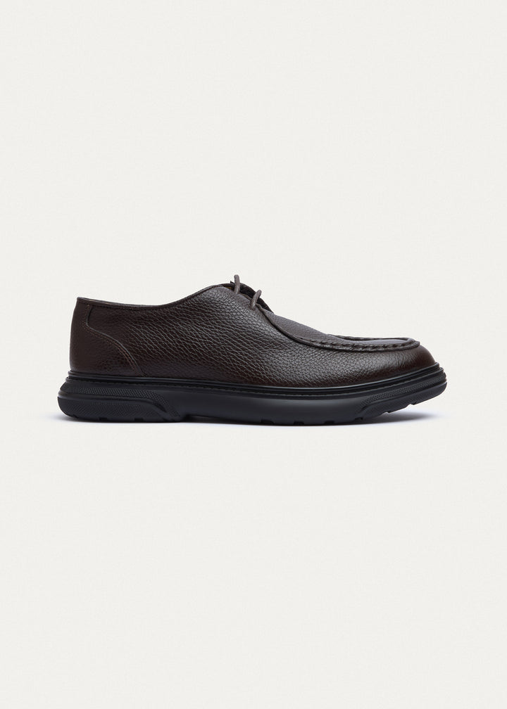 Moc-Toe Lace-Up - Textured Brown
