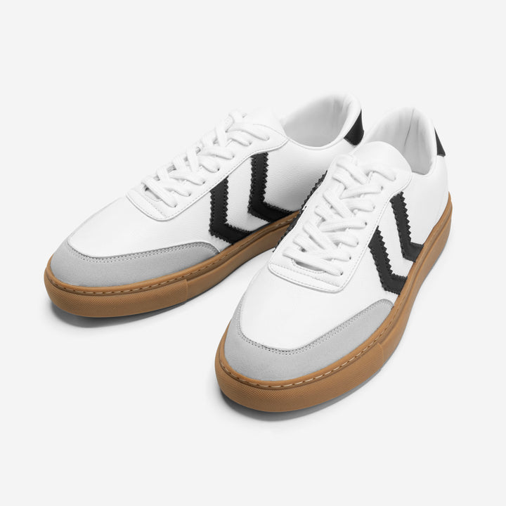 Achilles Clack | Comfy Lace Up Sneakers - White