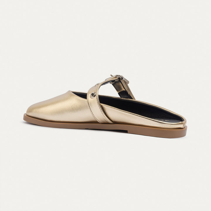Achilles | Bella Casual Mules - Gold