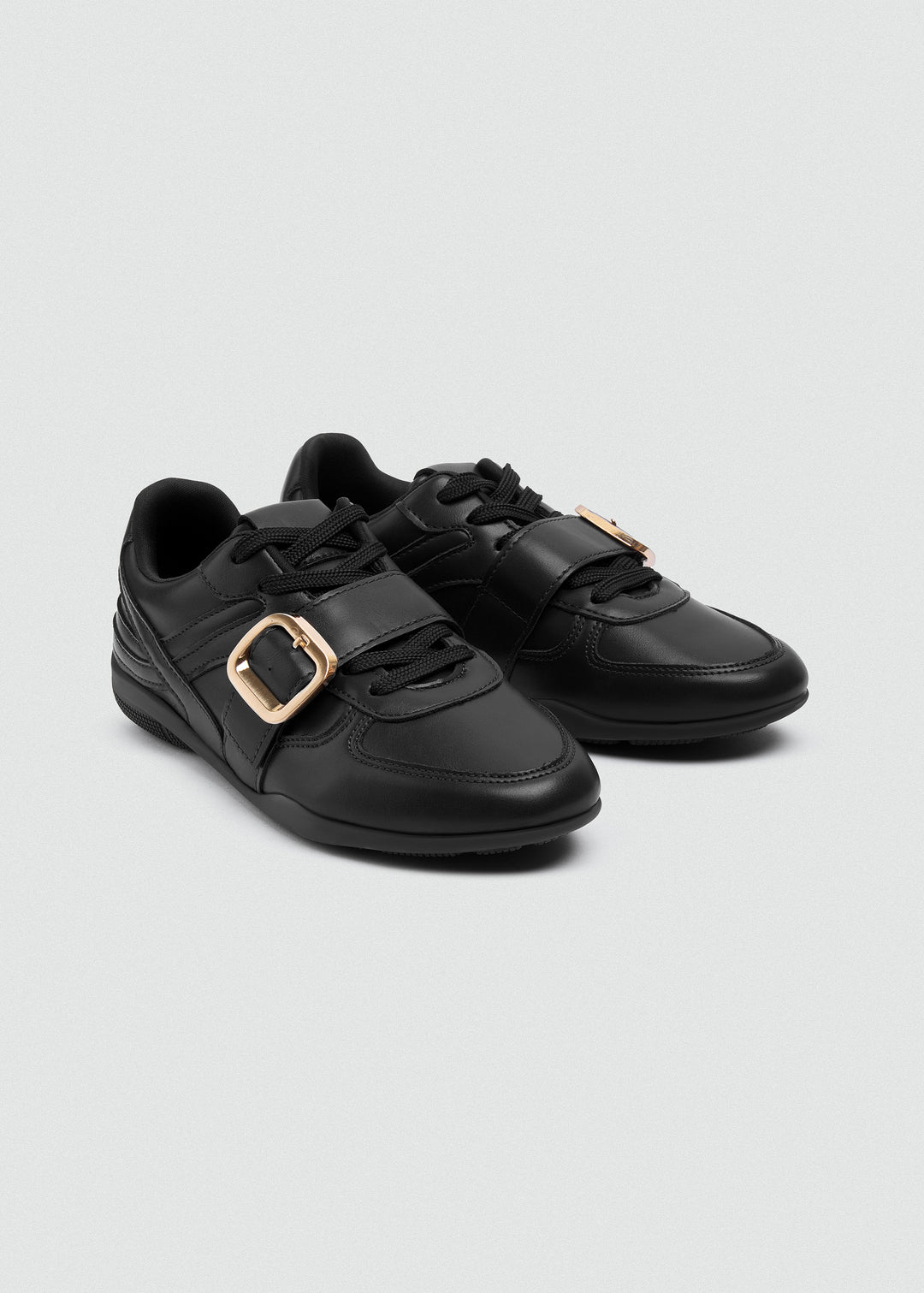Sneakers Gold Buckle Strap - Black