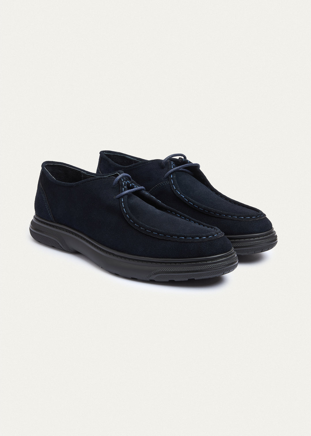 Moc-Toe Lace-Up - Suede Navy Blue