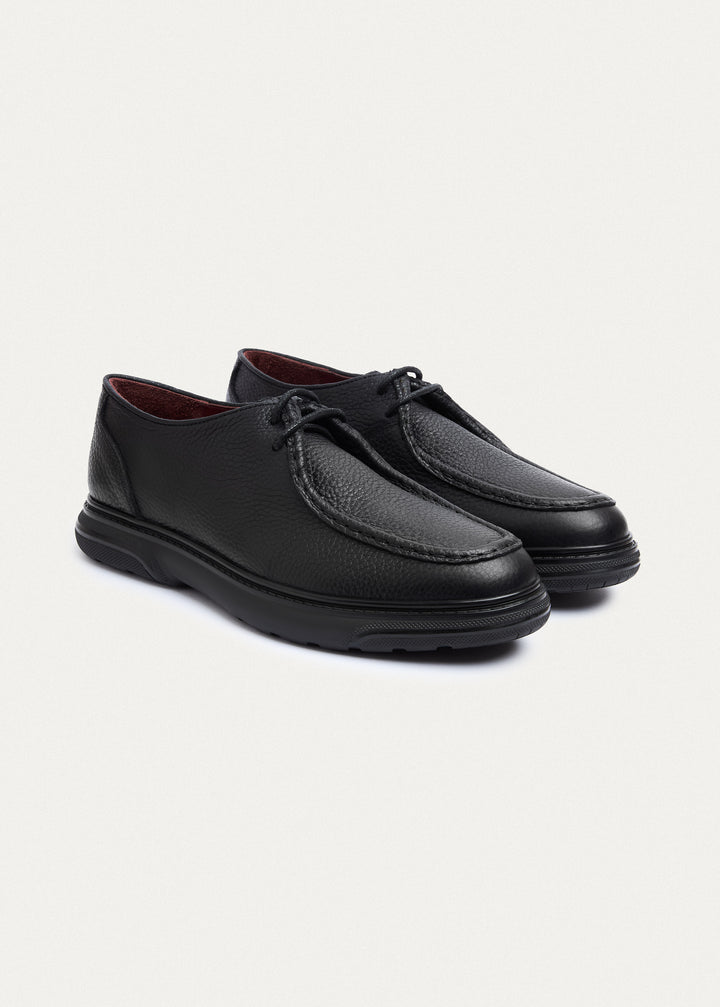 Moc-Toe Lace-Up - Textured Black