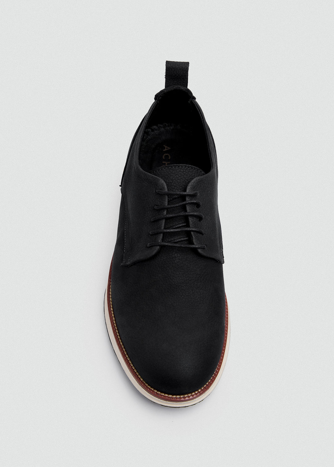 Suede Lace-Up Derby - Textured Black