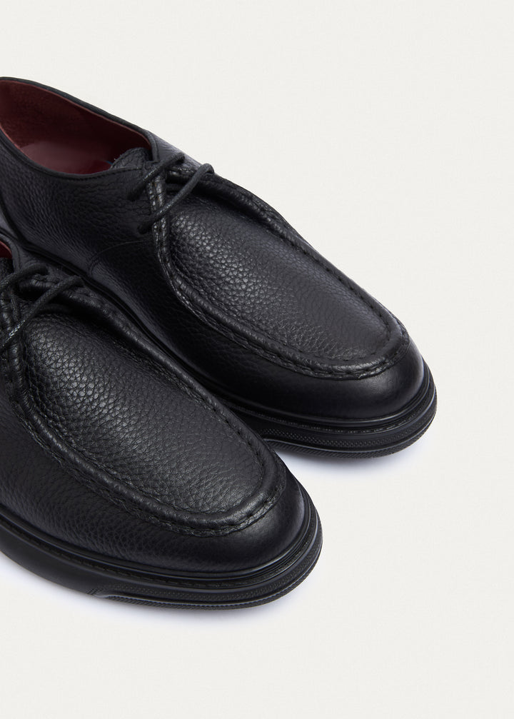 Moc-Toe Lace-Up - Textured Black