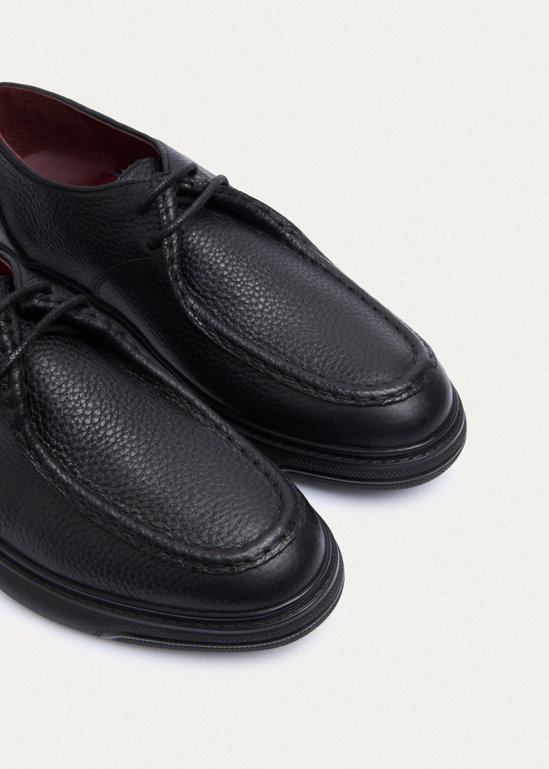Moc-Toe Lace-Up - Textured Black