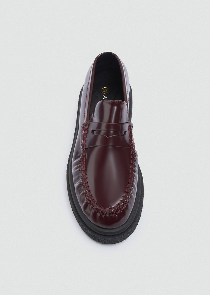Penny Loafers Chunky Sole - Maroon