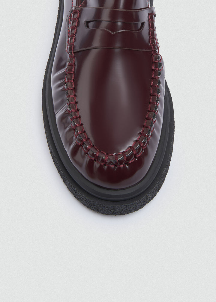 Penny Loafers Chunky Sole - Maroon