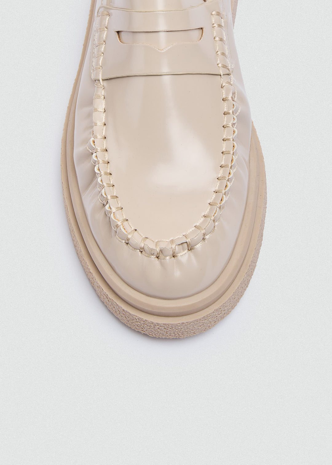 Penny Loafers Chunky Sole - Beige