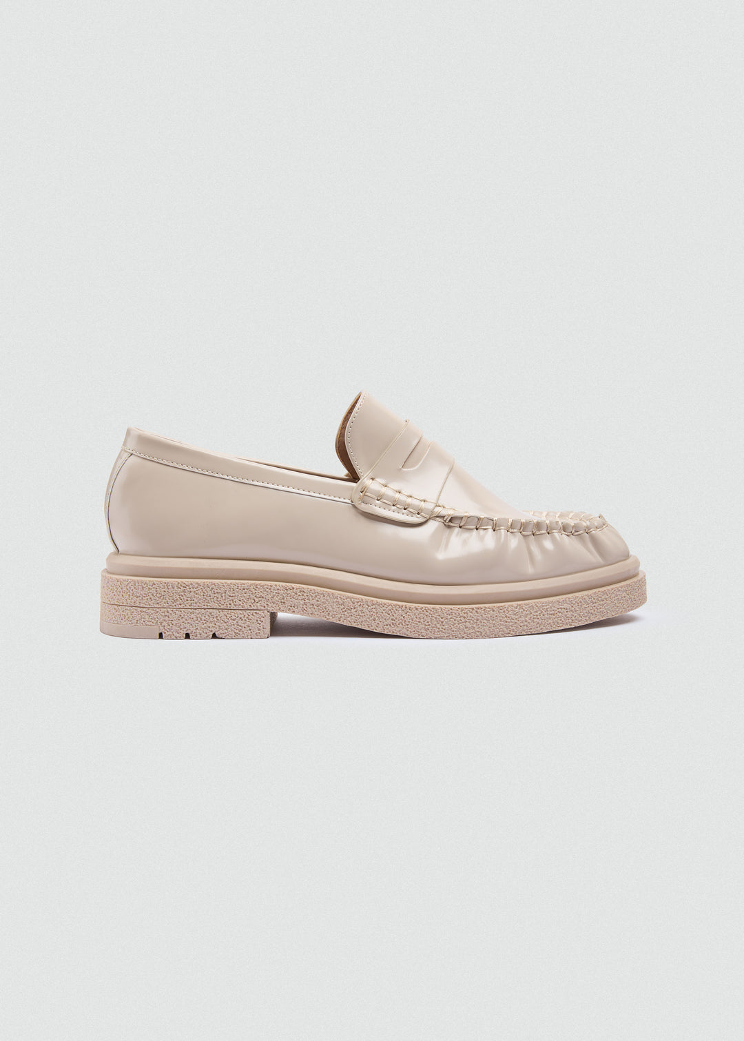 Penny Loafers Chunky Sole - Beige