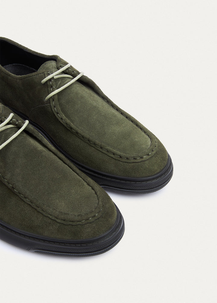 Moc-Toe Lace-Up - Suede Olive