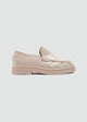Penny Loafers Chunky Sole - Beige