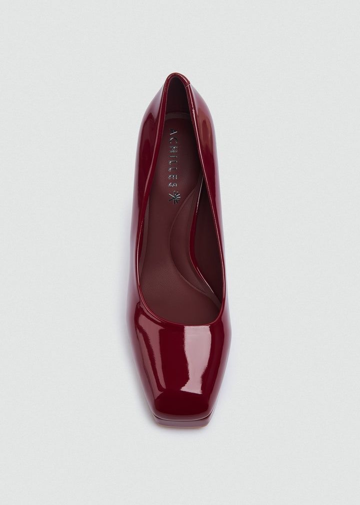 Closed Platform Pumps - Maroon