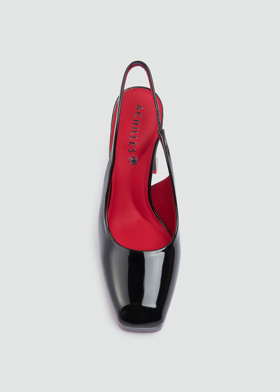 Patent Kitten Slingback Pumps - Black