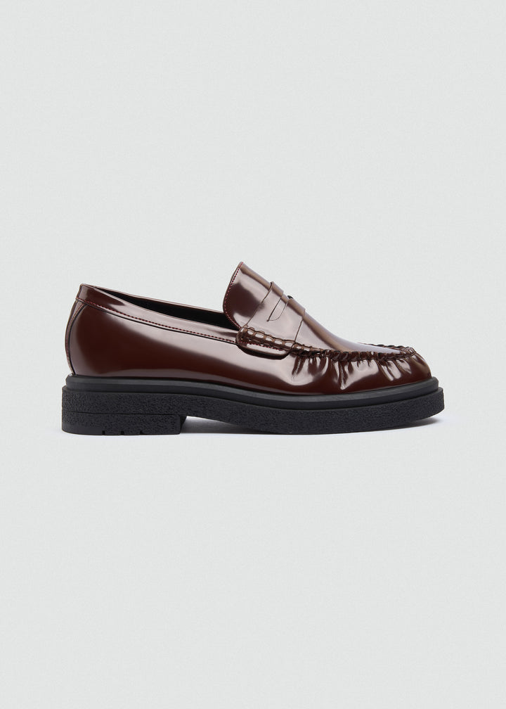 Penny Loafers Chunky Sole - Brown