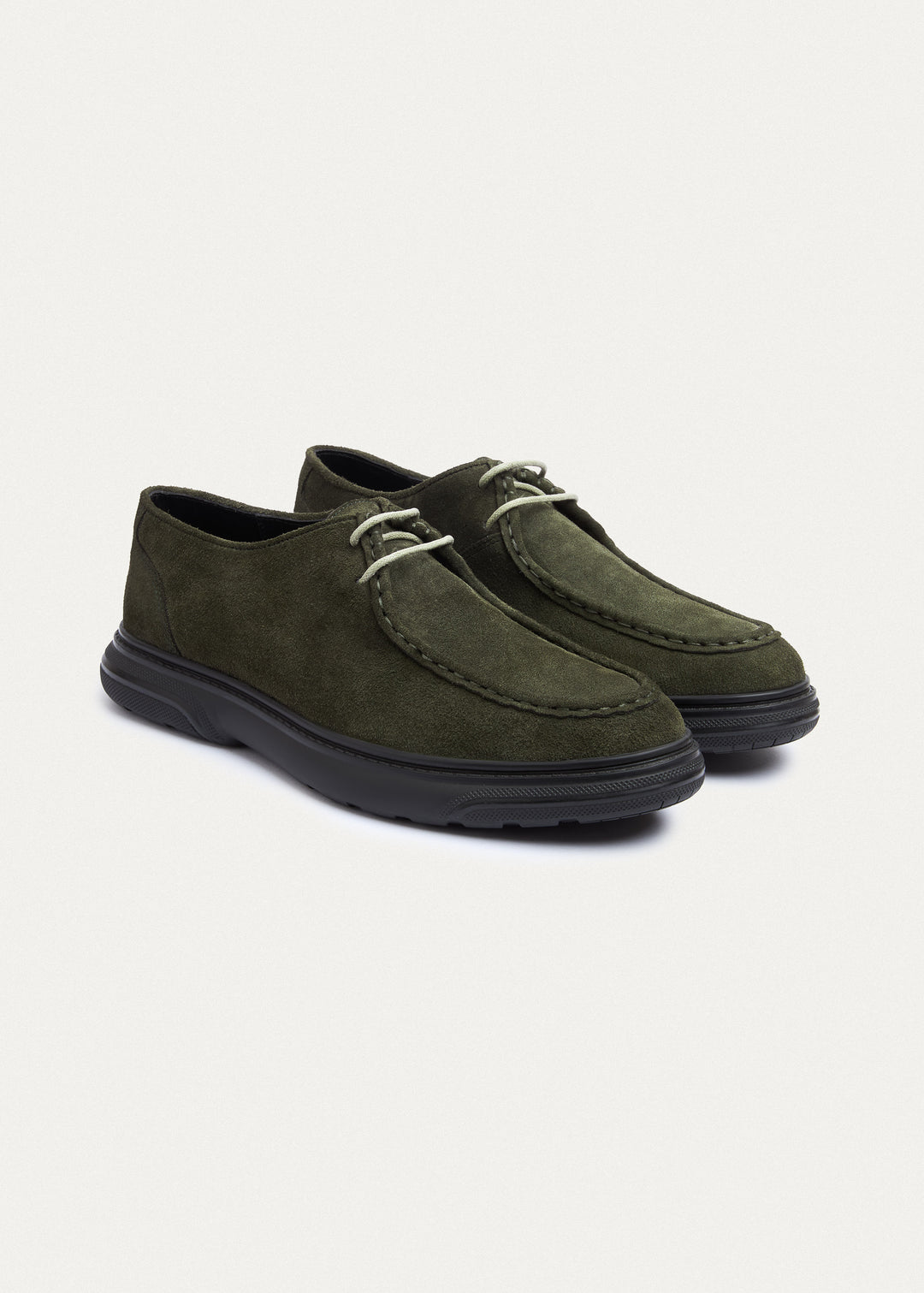 Moc-Toe Lace-Up - Suede Olive