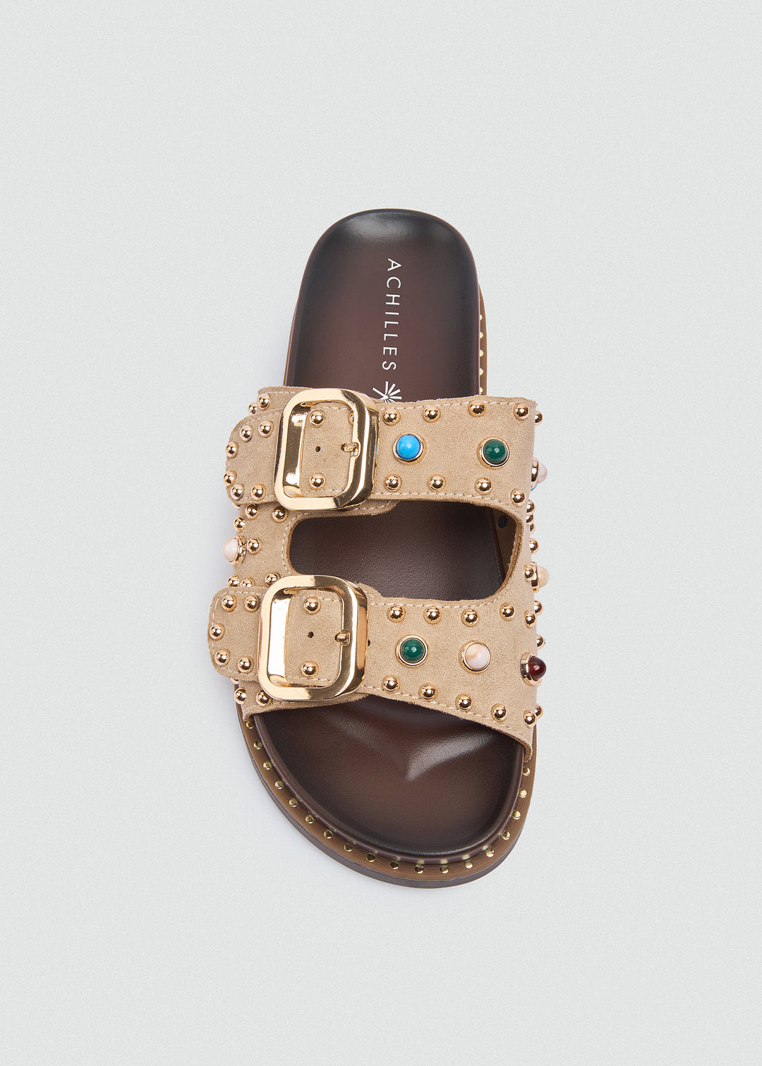 Studded Sandals - Beige