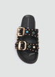 Studded Sandals - Black