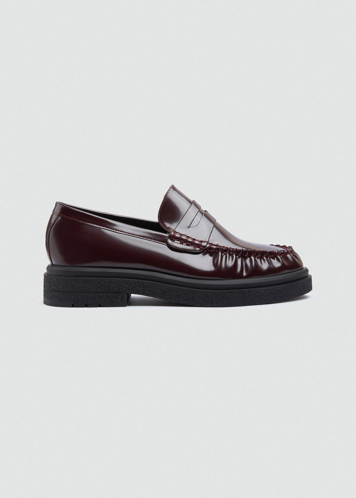 Penny Loafers Chunky Sole - Maroon