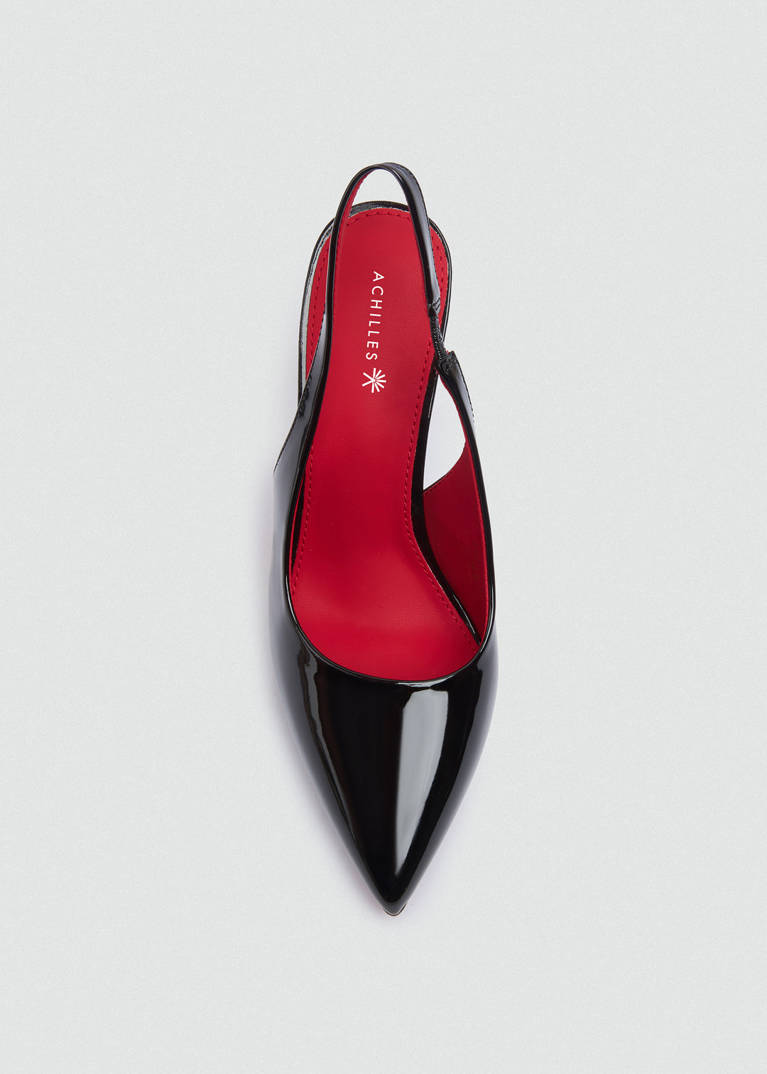 Pointy Slingback Block Heel Pumps - Black