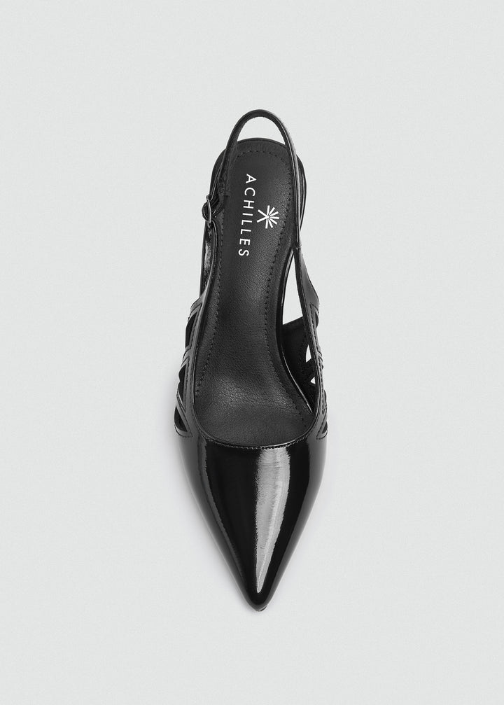 Slingback Platform Pumps - Black