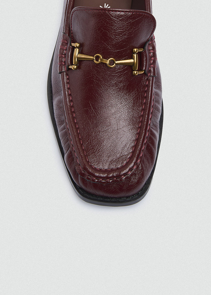 Smooth Horsebit Loafers - Maroon