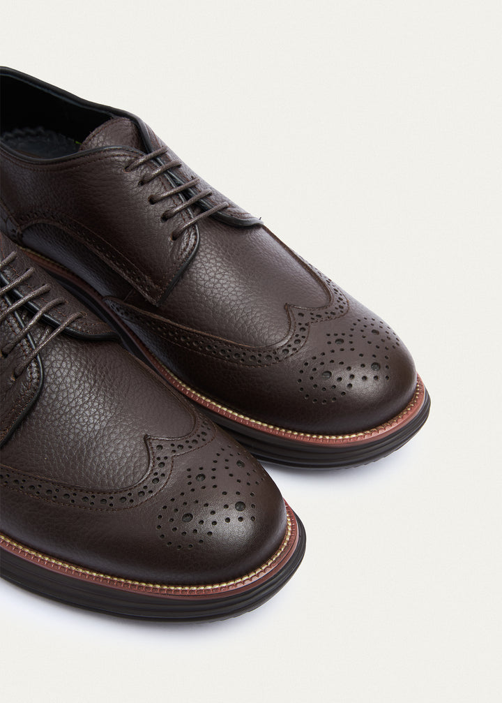 Wingtip Brogue Derby - Textured Brown