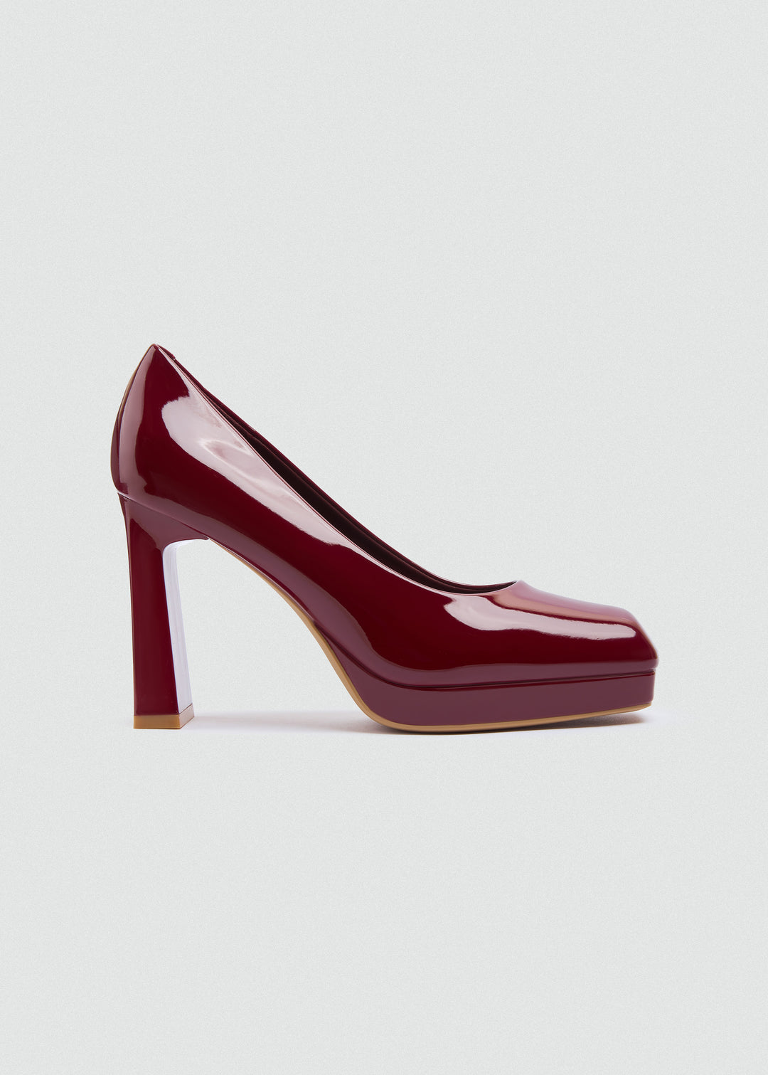 Closed Platform Pumps - Maroon