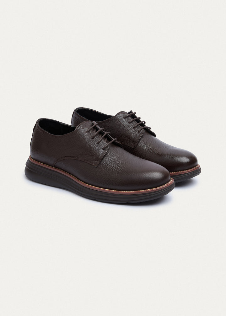 Classic Plain-Toe Derby - Textured Brown