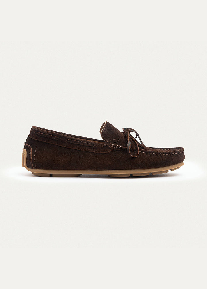 Achilles | Harbor Classic Men’s Leather Boat Shoes  - Suede Brown