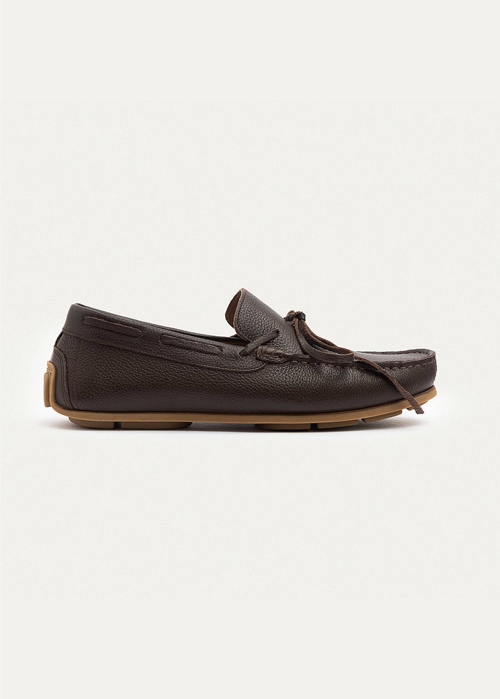 Achilles | Harbor Classic Men’s Leather Boat Shoes  - Brown
