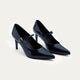 Ivory Elegance Mary Jane Heels | Navy Blue