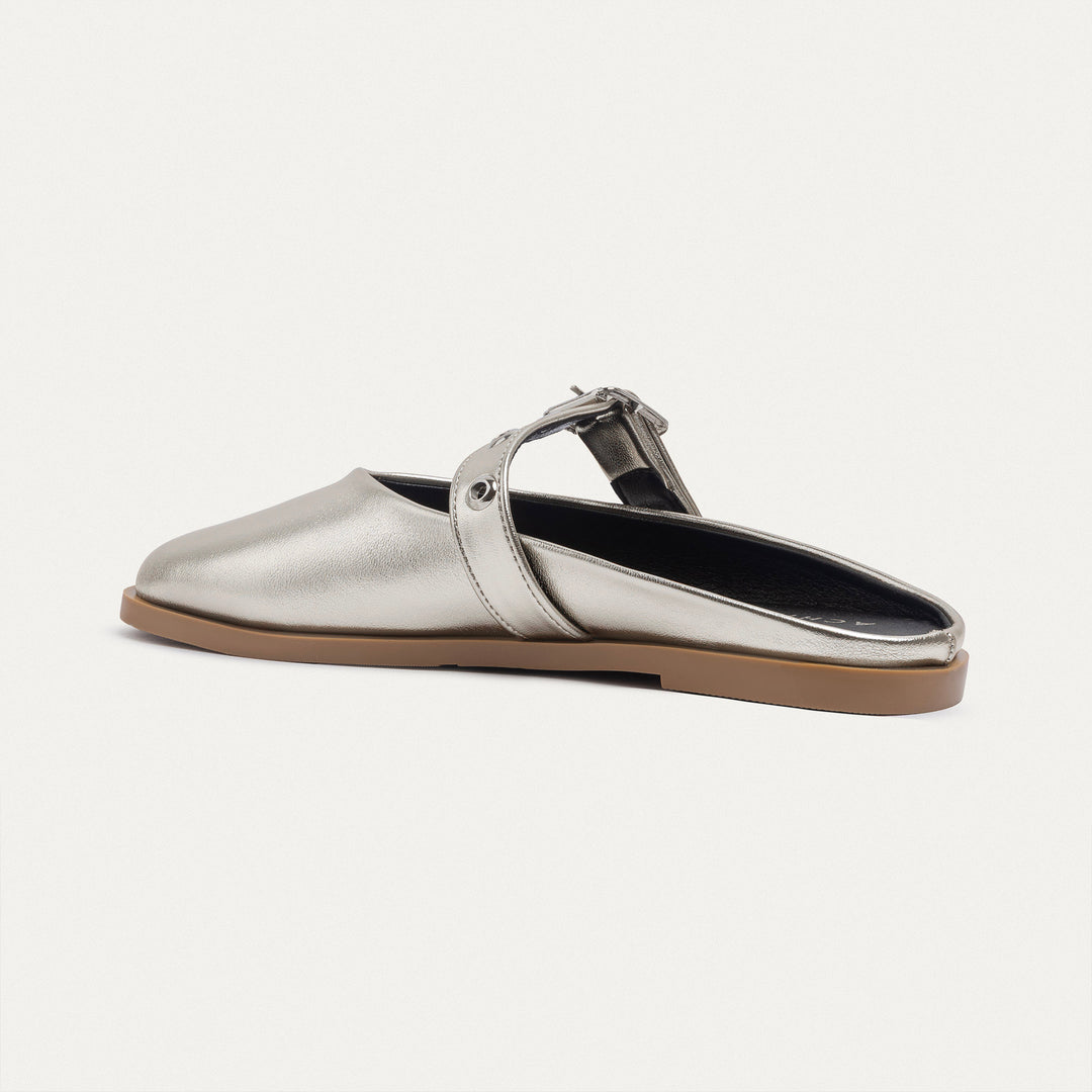 Achilles | Bella Casual Mules - Silver