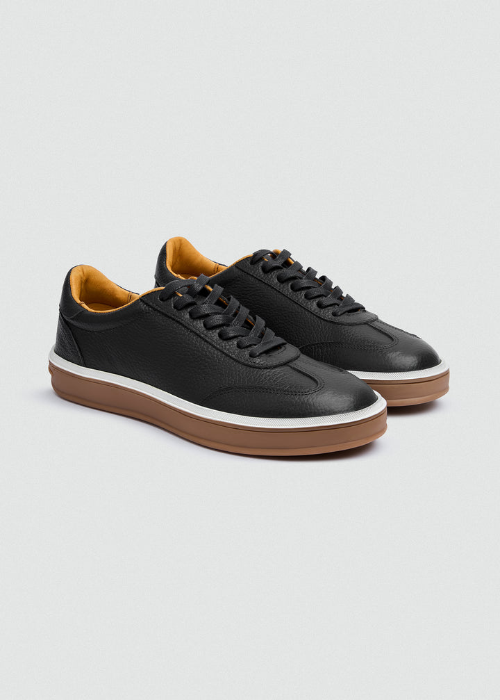 Retro Suede Sneaker - Textured Black