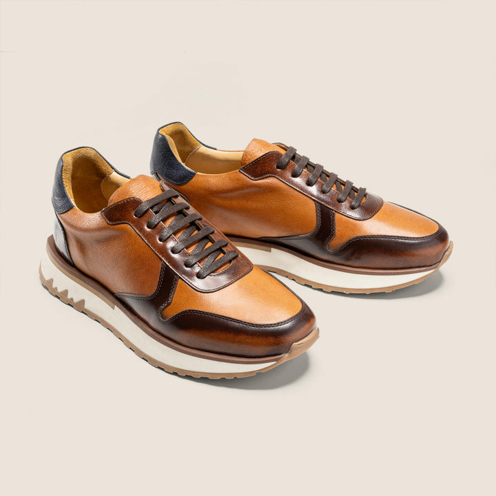 Achilles Beast | Duo Genuine Leather Ultimate Durable Sneakers - Havana